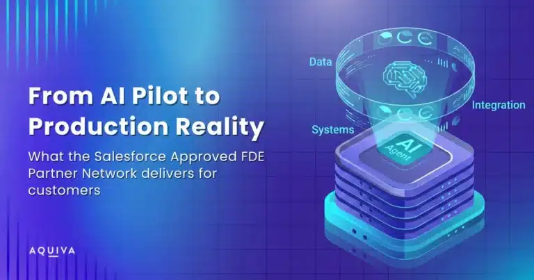 AI agent integrating data, systems and Salesforce processes from pilot to production environment